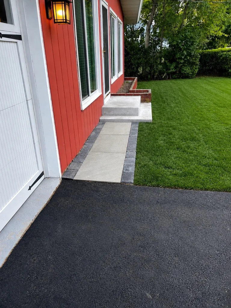 After walkway and landscape upgrade