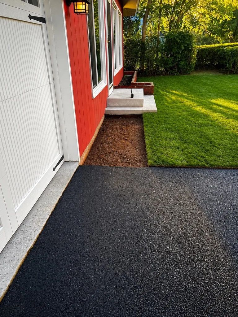 Before walkway and landscape upgrade