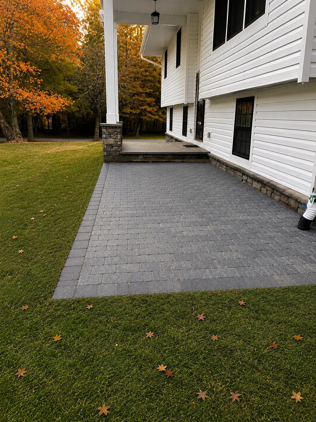Completed paver patio installation