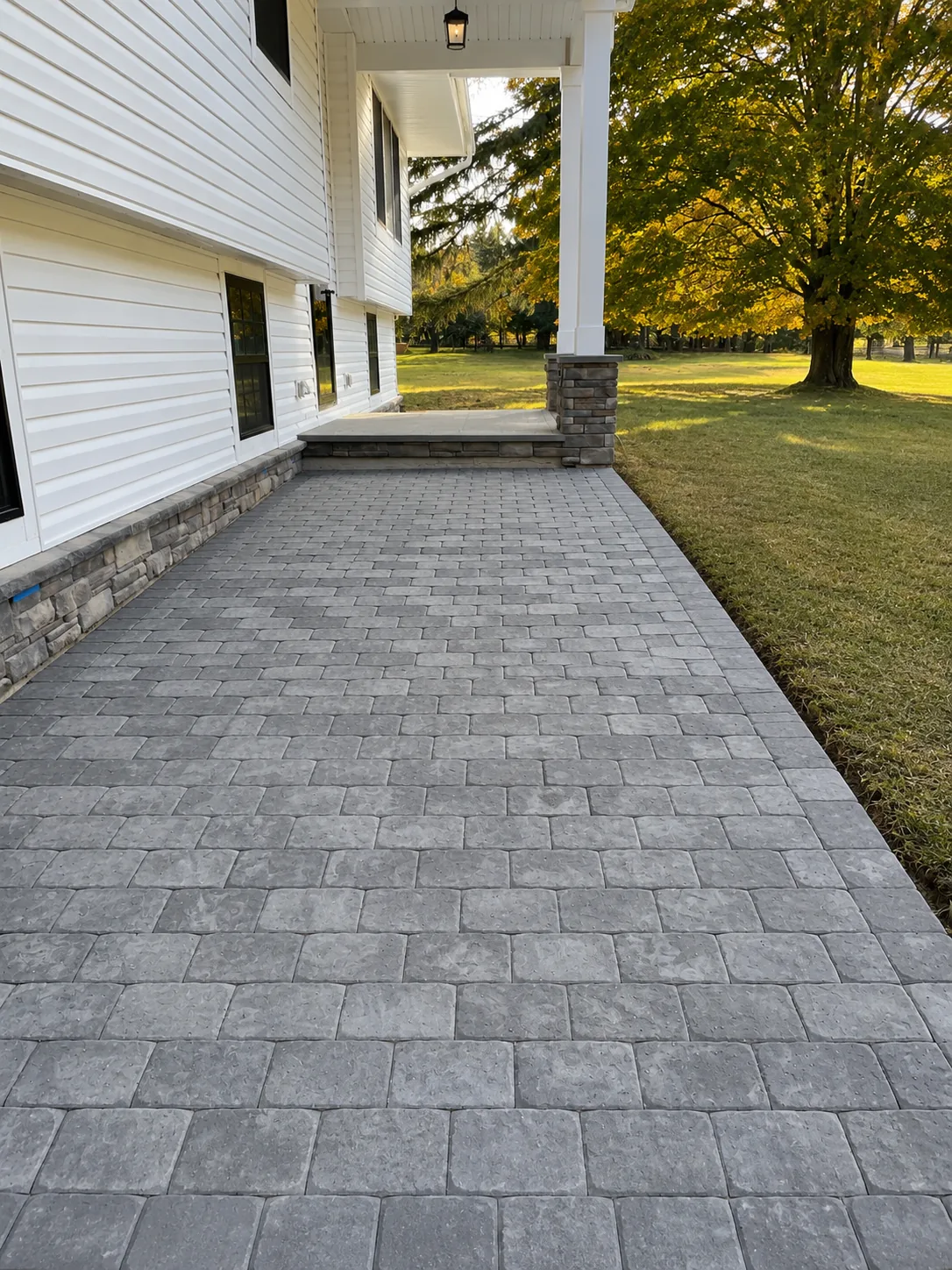 Paver patio after installation in Kingston NY