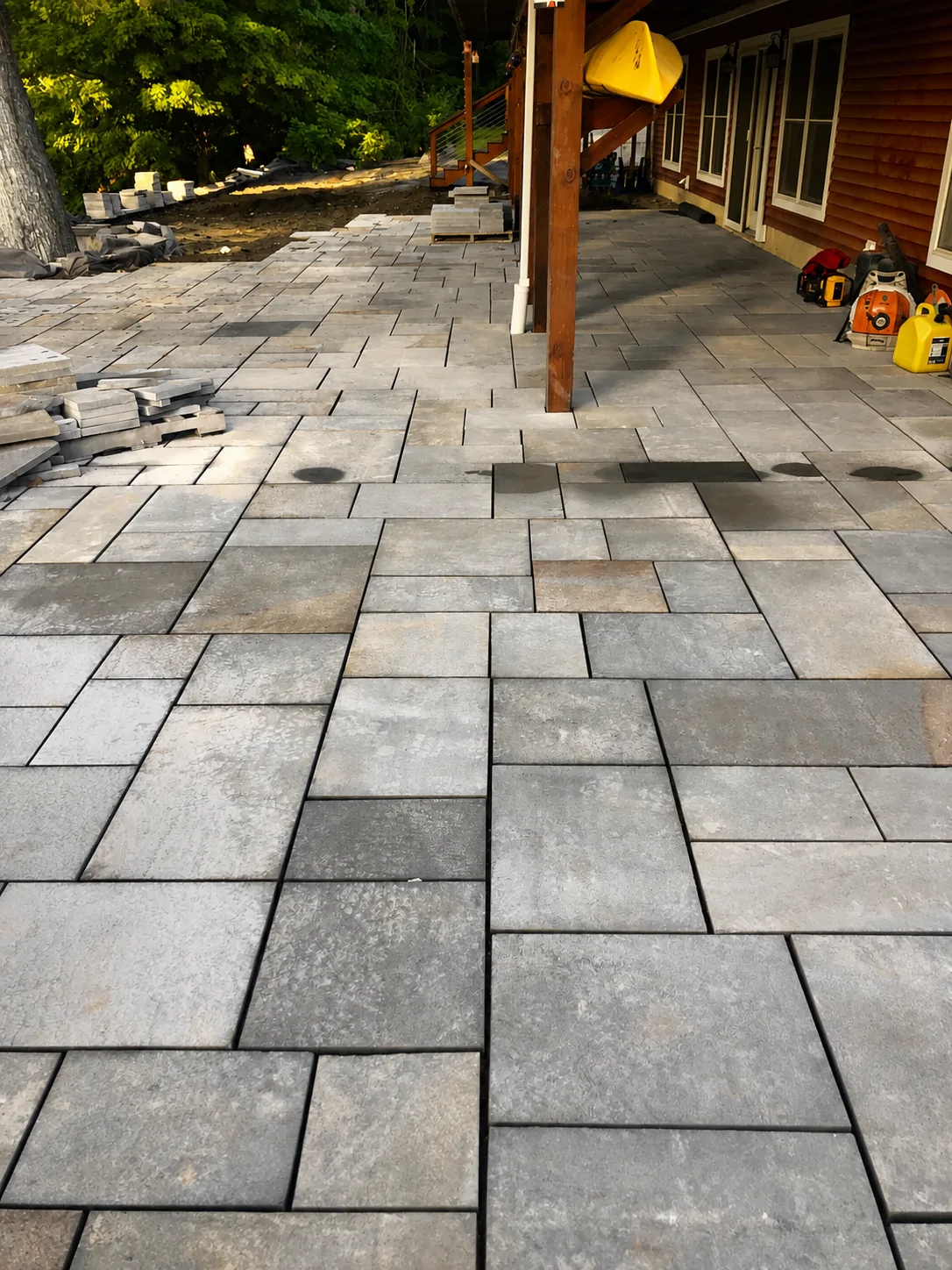 Patio area before paver installation in Rhinebeck NY